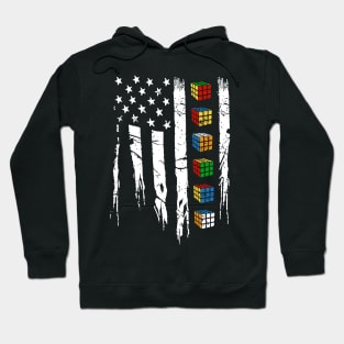 American Rubiks Cube Flag Hoodie